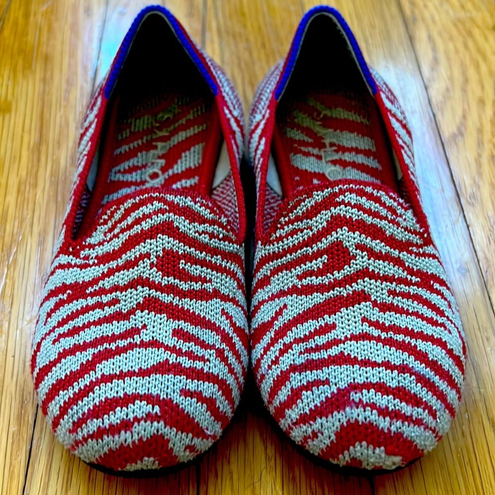 Rothy’s Girls/Kids Size 11 Red Zebra Loafer